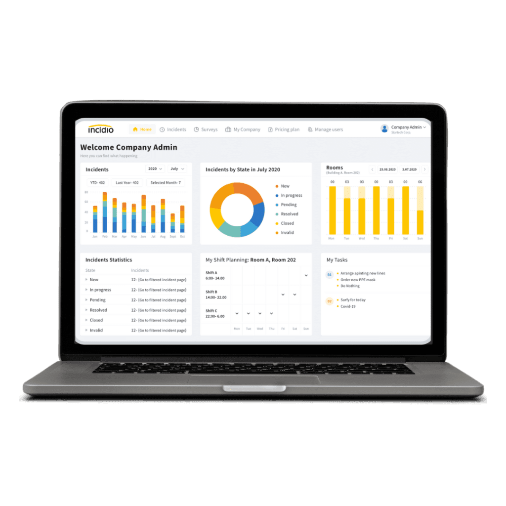 INCIDIOcom Demo Screen